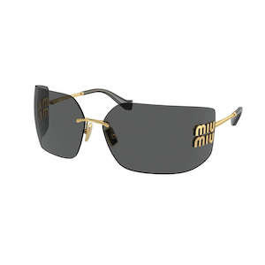 Miu Miu Sunglasses: Miu Miu MU 54YS 5AK5S0 Women’s Sunglasses – Gold Frame, Dark Grey Lenses