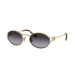 Miu Miu MU 52YS ZVN5D1 Women’s Sunglasses – Pale Gold, Grey Gradient Lenses