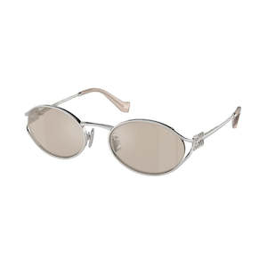 Miu Miu MU 52YS 1BC10F Women’s Sunglasses – Silver, Pale Gold Gradient Lenses