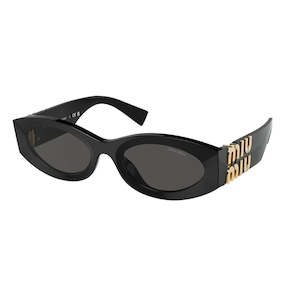 Miu Miu Sunglasses: Miu Miu MU 11WS 1AB5S0 Women’s Sunglasses – Black, Dark Grey Lenses
