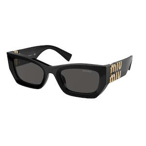 Miu Miu Sunglasses: Miu Miu MU 09WS 1AB5S0 Women’s Sunglasses – Black, Dark Grey Lenses