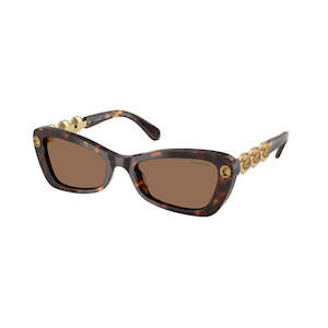 Swarovski SK6033 100273 Women’s Sunglasses – Havana, Dark Brown Lenses