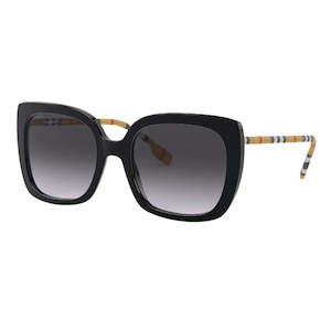 Burberry Womens Sunglasses: Burberry Caroll BE4323 38538G Women’s Sunglasses - Black Square Frame, Grey Gradient Lenses