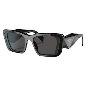 Prada PR 08YS 1AB5S0 - Black Frame, Dark Grey Lenses