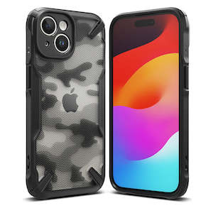 iPhone 15 Plus Case 6.7" Fusion-X Camo-Black By Ringke