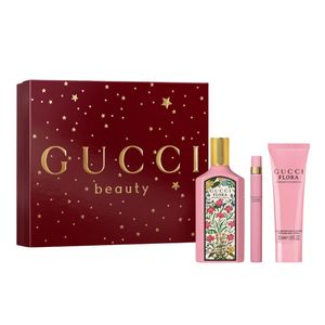 Womens Perfume: Gucci Flora Gorgeous Gardenia EDP 100ml 3pc Gift Set for Women