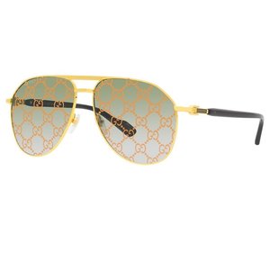 Mens Sunglasses: Gucci GG1220S 004 59 Gold Green