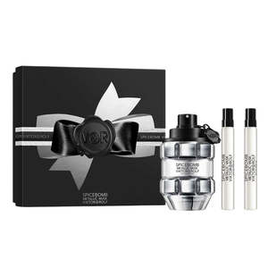 Mens Perfume: Viktor & Rolf Spicebomb Metallic Musk EDP 90ml Gift Set – Men