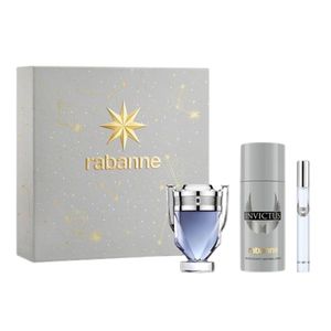 Mens Perfume: Rabanne Invictus EDT 50ml 3 Piece Gift Set – Men