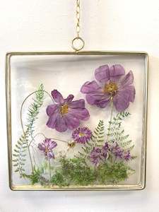Dried Flowers in Glass Frame
