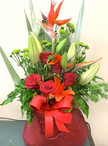 Graduation Flowers: Red Kete Bag of Florals