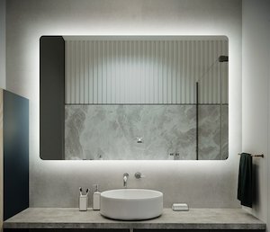 Mirror: Backlit LED Mirror with  Infrared Control, Demister and Dimmable Control