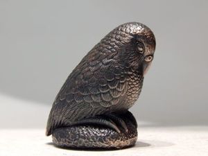 Doug Marsden: Kakapo' bronze sculpture by Doug Marsden