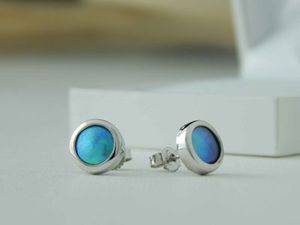 Katerina: Blue Pearl earrings 333
