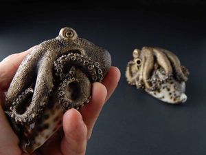 Ken Auton Bronze 'Tiny Octopus' sculpture