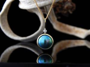 Blue Pearl pendant 405