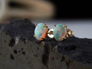 Katerina: White Opal earrings 08