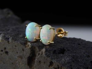 White Opal earrings 02
