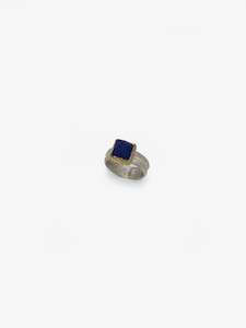 Barry Clarke Artist Works For Sale: Square Lapis One Groove Ring