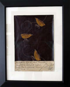 Bing Dawe Artist Works For Sale: Sculpture Study for 'Roundel', Stephens Island Wren Series / The Lighthouse Keeper's Cat