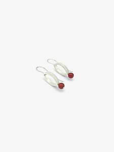 Navette Earrings with Carnelian