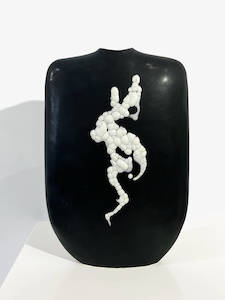 Graham Ambrose Artist Works For Sale: Black Abstract Slab Pot