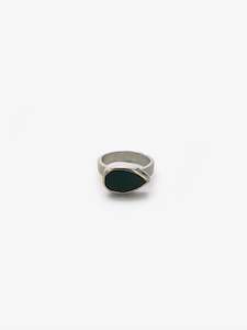 Lisa Woods Artist Works For Sale: Teardrop Pounamu Ring