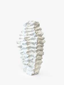 Liz Sharek Artist Works For Sale: White on White Encrusted Dry Vase