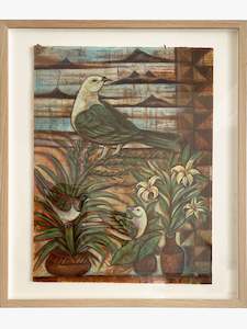 Michel Tuffery Artist Works For Sale: Tri conversation between Lupe, echoed by Lapita Pottery