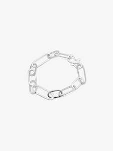 Bangles Bracelets: Silver Three Link Bracelet