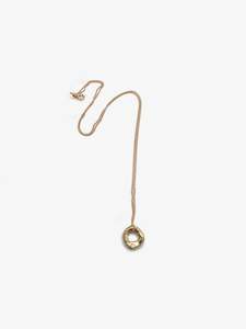 Small Circle Pendant with Diamond