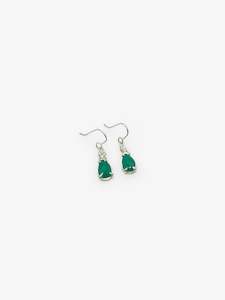 Sarah Thomas: Green Agate Earrings