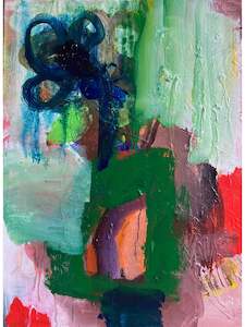 John Oxborough Artist Works For Sale: Flower Still Life with Green Vase