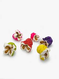 Mixed Coloured Popcorn Set of Six
