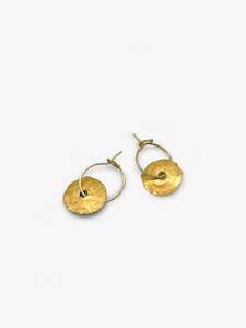 Earrings: Golden Disc Earrings
