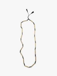 Necklaces: Gold & Black Tube Necklace