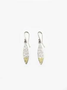 Small Texture Leaf Earrings (DM624)