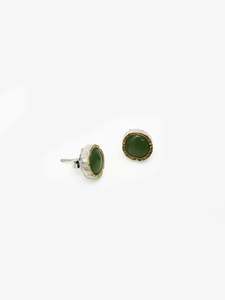 Large Pounamu Stud Earrings (DM622)