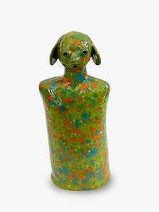 Mark Rayner Artist Works For Sale: Little Green Crystal Dog