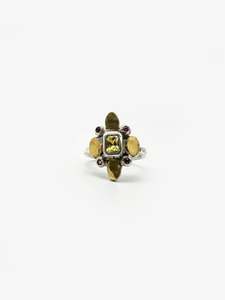 Penelope Barnhill Artist Works For Sale: Fleurette Yellow Sapphire Ring (PB511)