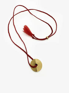 Rainer Beneke Artist Works For Sale: Round Forged Gold Pendant Necklace (RB661)