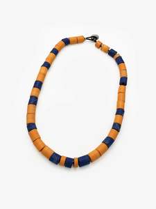 Necklaces: Core Necklace - Lapis, Orange Corian (JL378)