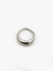 Ann Culy Artist Works For Sale: X Heavy Organic Pure Silver Ring (AC608)