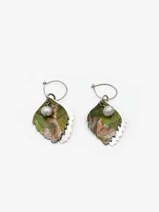 Lynn Kelly Artist Works For Sale: Double Leaf Map Earrings (LK525)