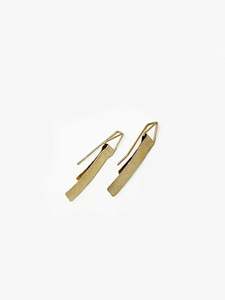 Folded Gold Plated Earrings (IME82)