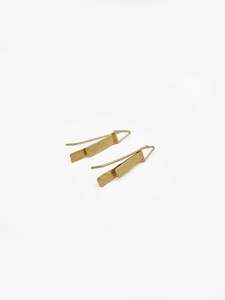 Folded Gold Plated Earrings (IME81)