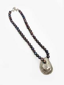 Anna Balasoglou Artist Works For Sale: Bluff Oyster Necklace (AB387)
