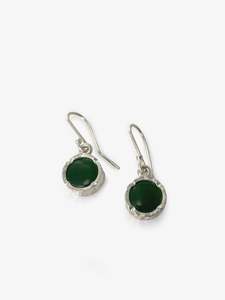 David Mcleod Artist Works For Sale: 12mm Round Pounamu Earrings