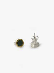 Small Gold Edged Pounamu Studs