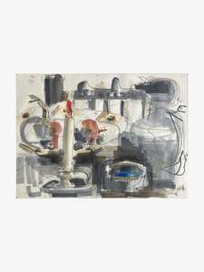 John Oxborough Artist Works For Sale: Pottery Archive With Lit Candle